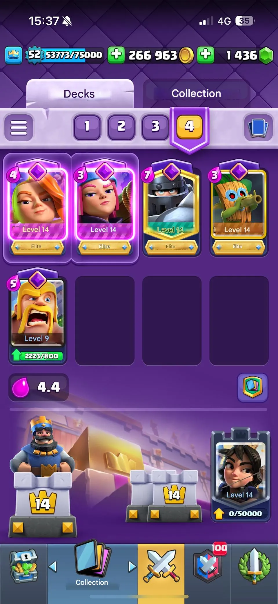 CR514 Top account 8849 trophies, Arena 22 Pancakes, 18 legendary cards, many emotes, rich magic items 